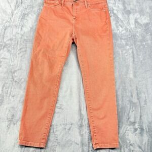 Banana Republic Women Jeans High-rise Skinny 30 Short Straight Leg Perect Peach